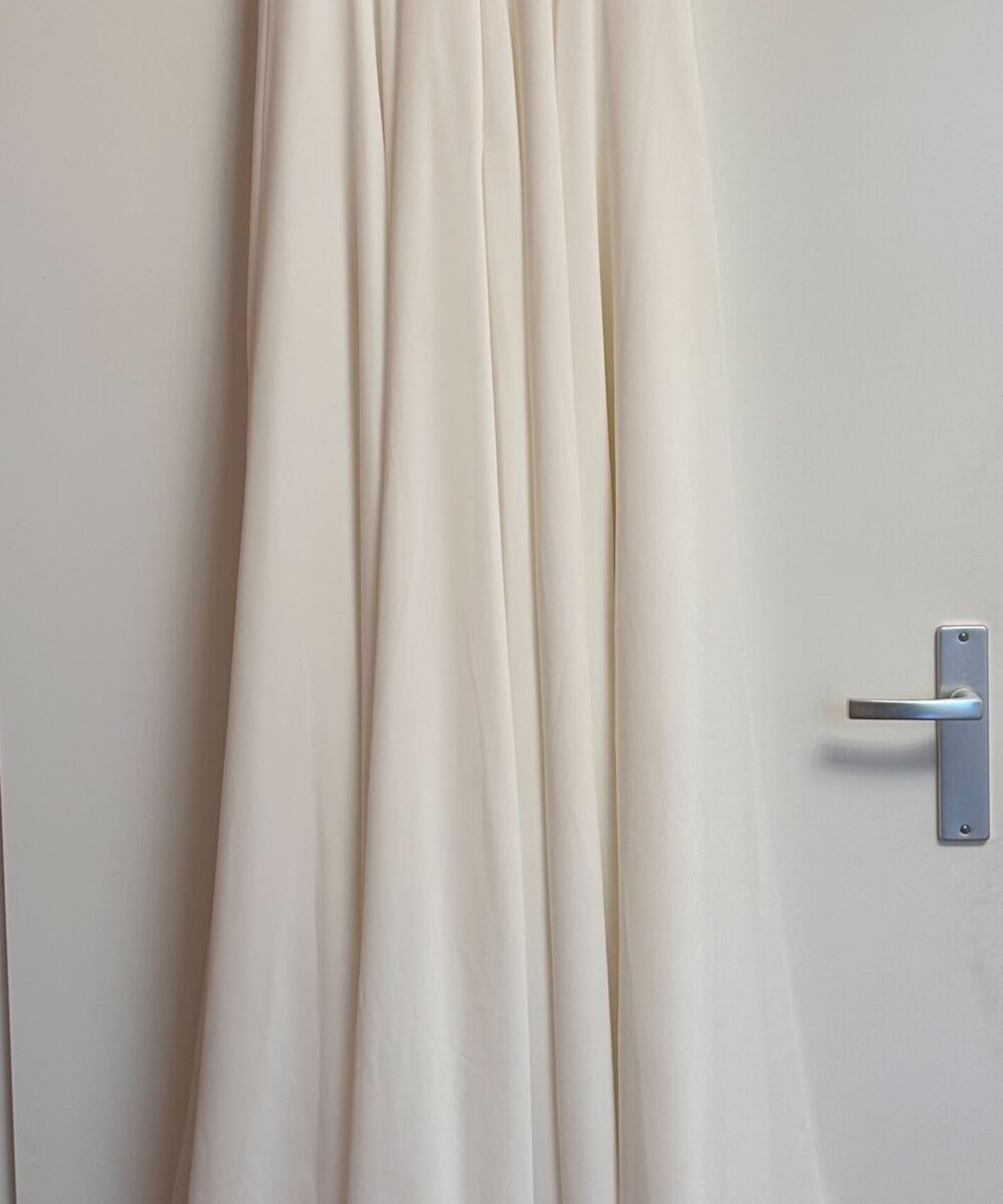 Boho Lace & Chiffon Wedding Dress (Size 40)