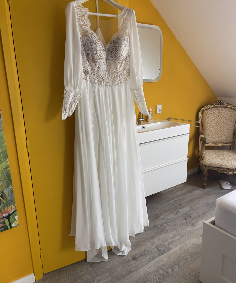 Prachtige trouwjurk Becca uit de Mystical Collection van GBS Hervé Paris