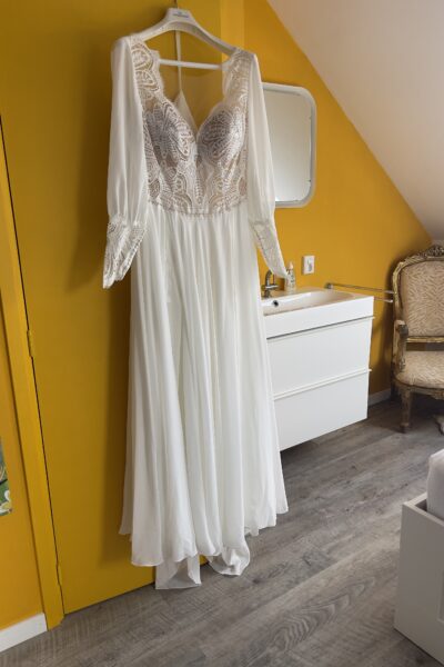 Prachtige trouwjurk Becca uit de Mystical Collection van GBS Hervé Paris