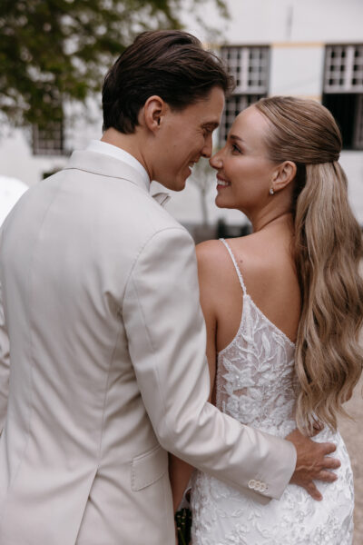 Mermaid trouwjurk+ lange sluier in perfecte staat