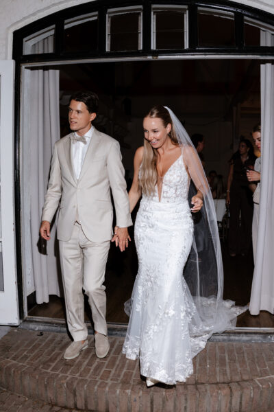 Mermaid trouwjurk+ lange sluier in perfecte staat