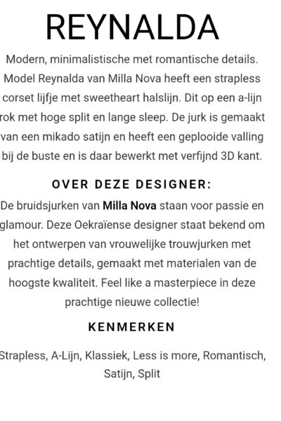 Bruidsjurk Milla Nova Reynalda