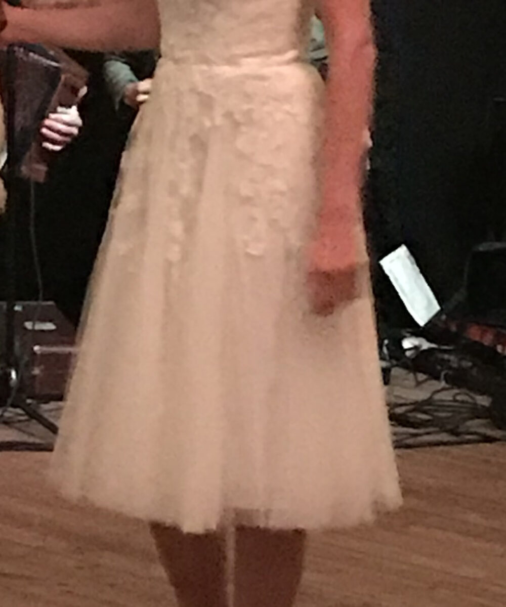 Trouwjurk mt 34/36 strapless kort Assepoester