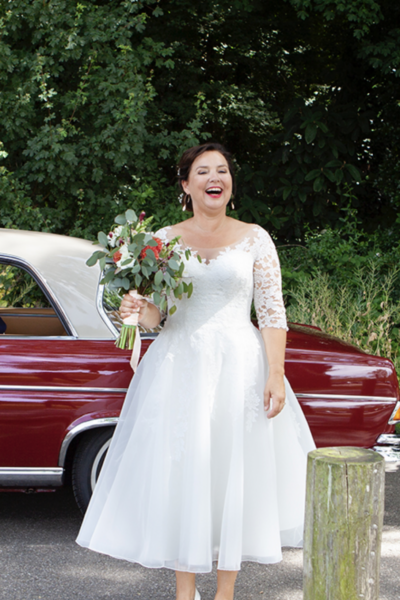 Jaren 50 model trouwjurk