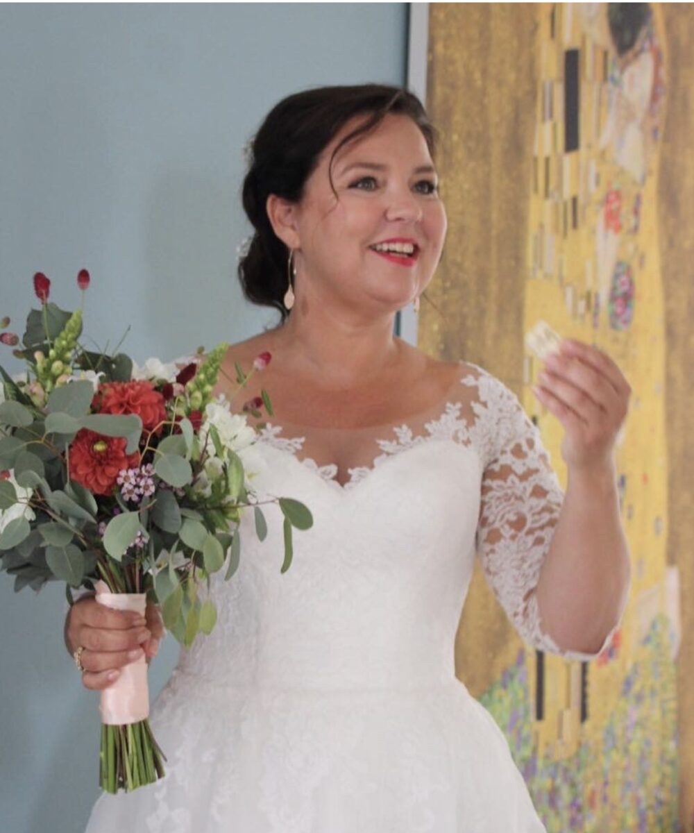 Jaren 50 model trouwjurk