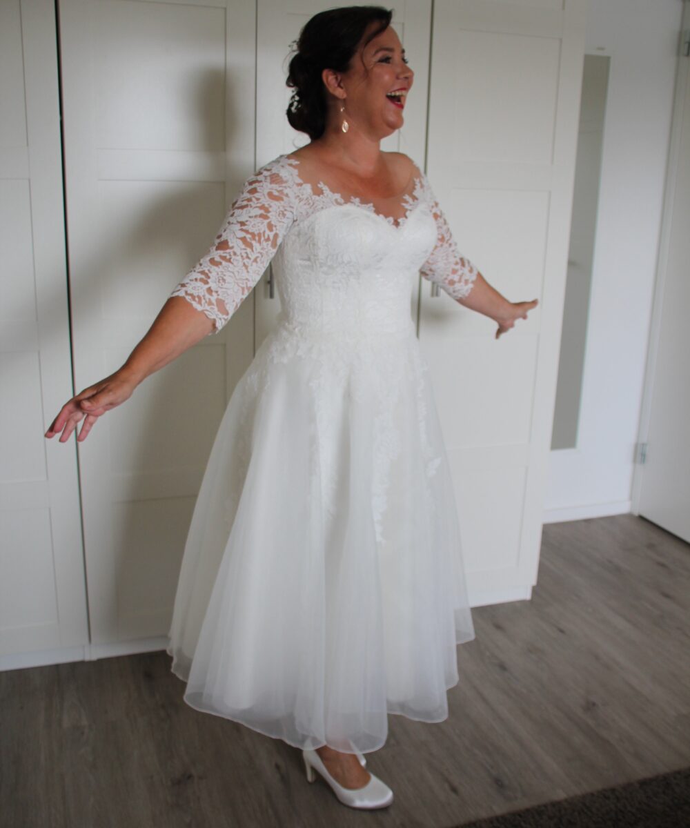 Jaren 50 model trouwjurk