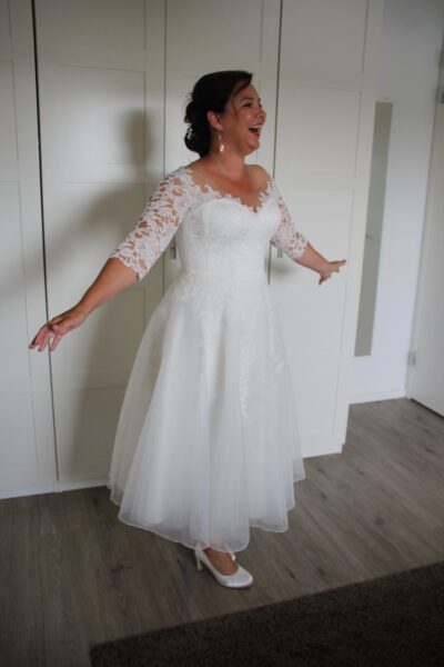 Jaren 50 model trouwjurk