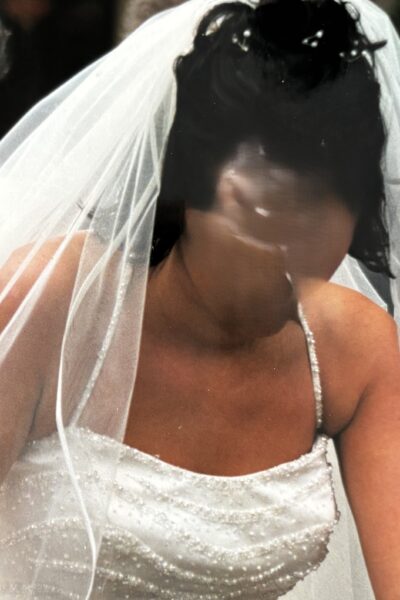 Klassieke witte trouwjurk met sleep