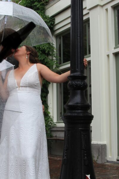 Mooie kanten trouwjurk