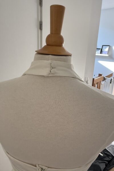 Halterjurk taftzijde ivoor 38