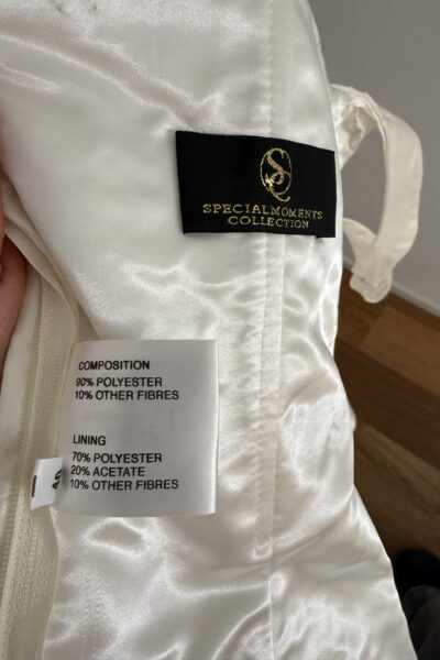 Halterjurk taftzijde ivoor 38