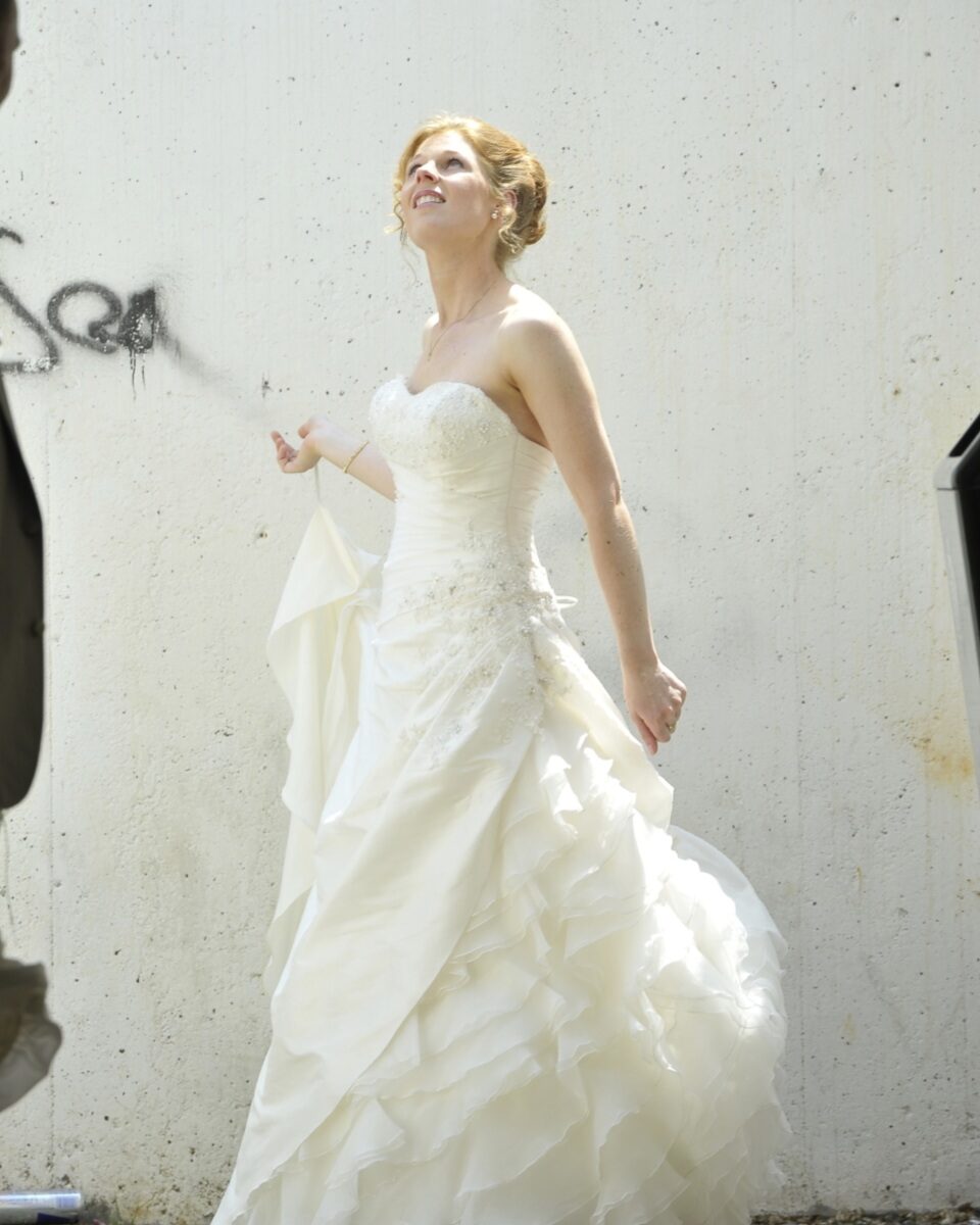 Strapless trouwjurk met bolero