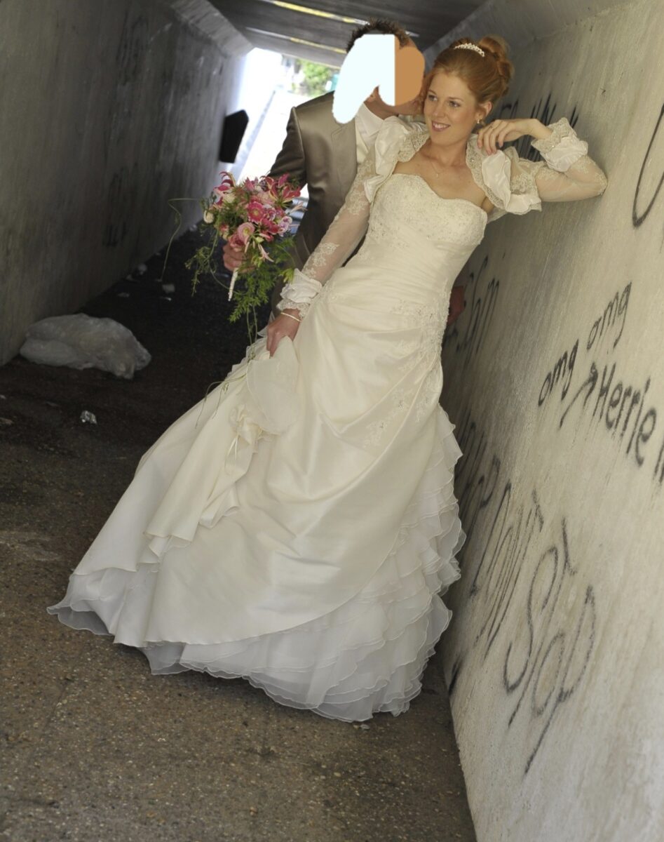 Strapless trouwjurk met bolero