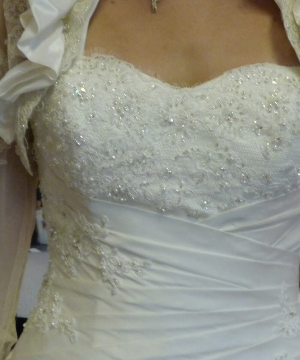 Strapless trouwjurk met bolero