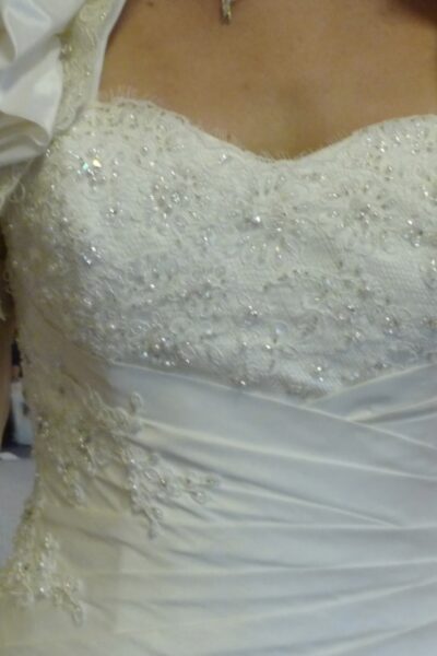 Strapless trouwjurk met bolero