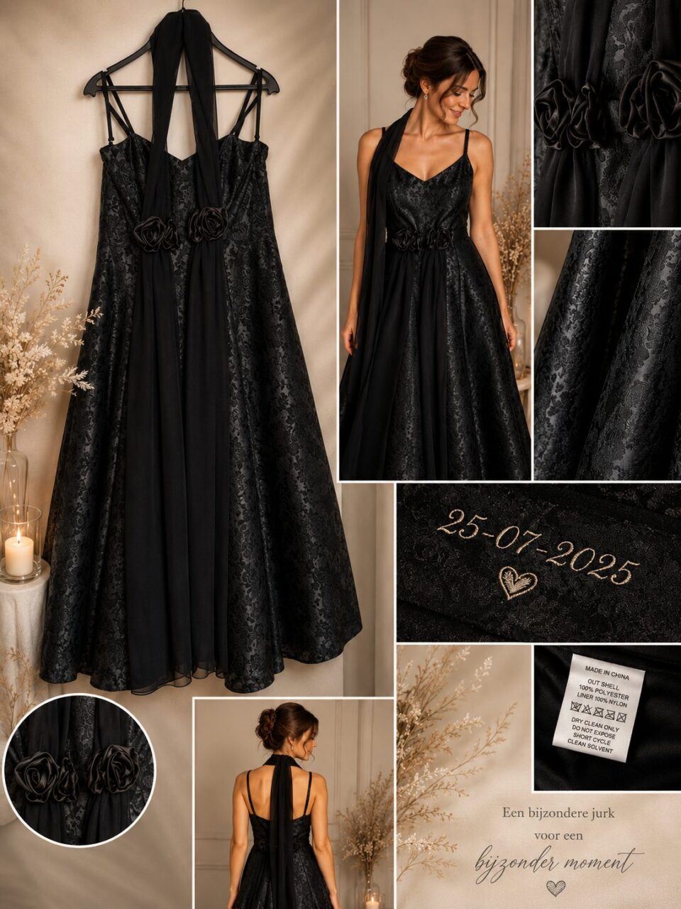 🖤✨ Een Betoverende Zwarte Trouwjurk uit een Sprookje van Bruidsmode Angelique ✨🖤