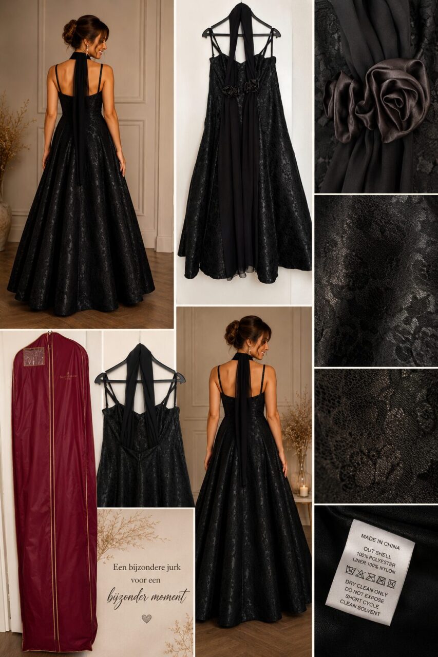 🖤✨ Een Betoverende Zwarte Trouwjurk uit een Sprookje van Bruidsmode Angelique ✨🖤