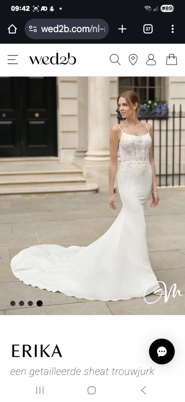 Trouwjurk erica van wed2b maat 14
