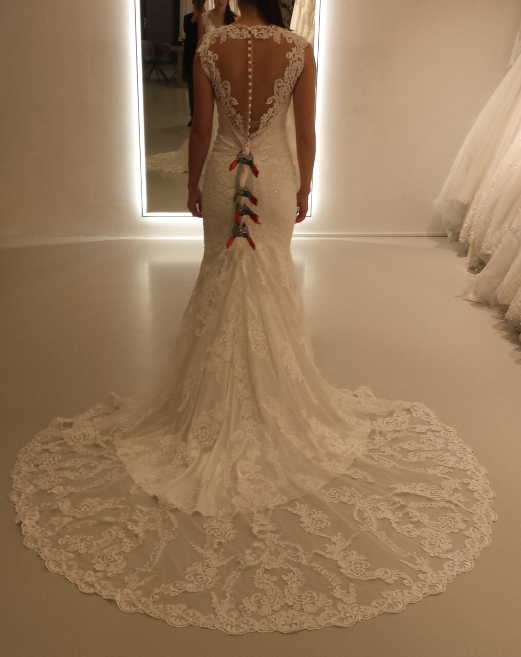 Eddy K mermaid wedding dress handmade in Italy