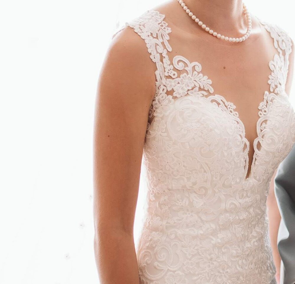 Eddy K mermaid wedding dress handmade in Italy