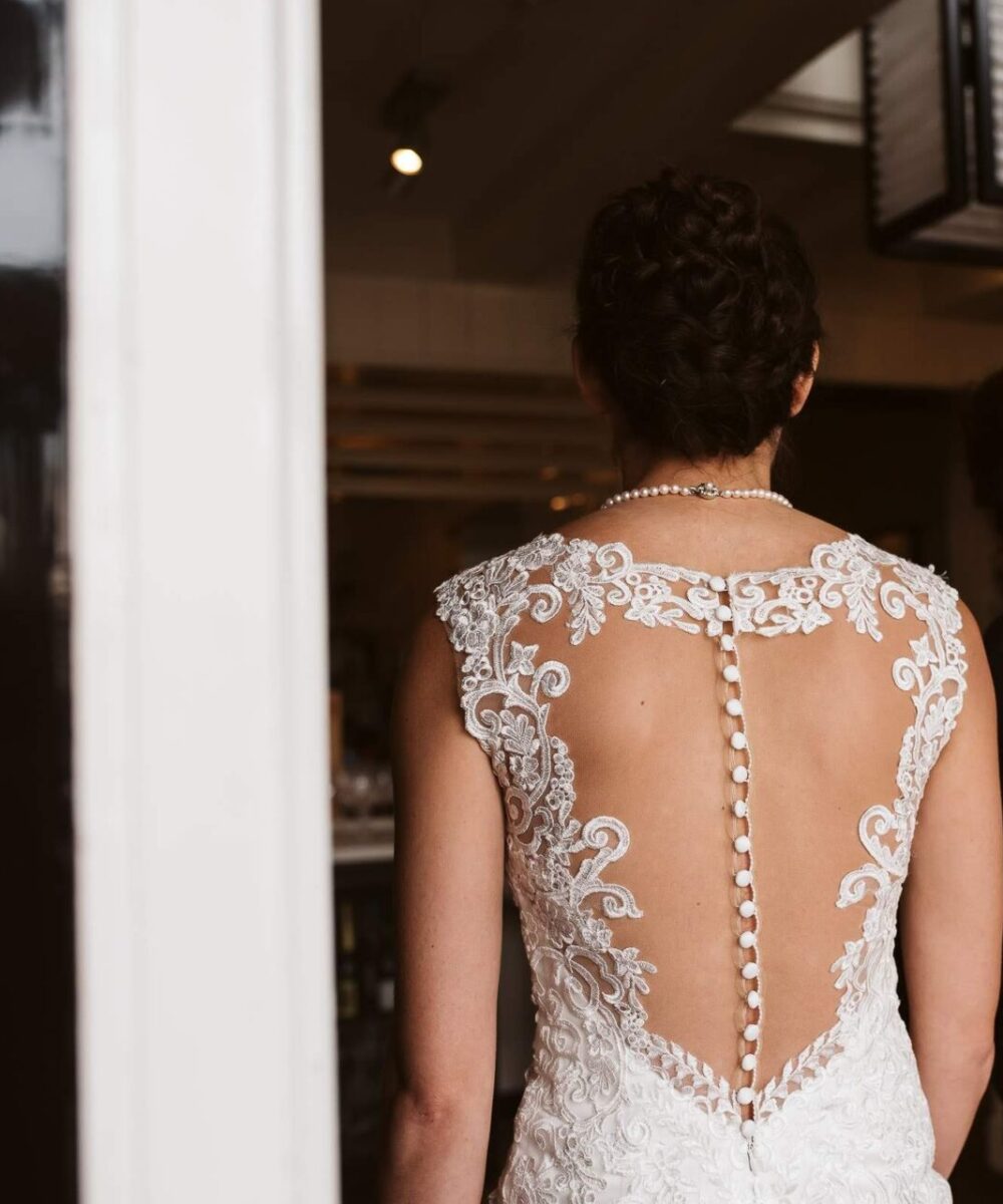 Eddy K mermaid wedding dress handmade in Italy