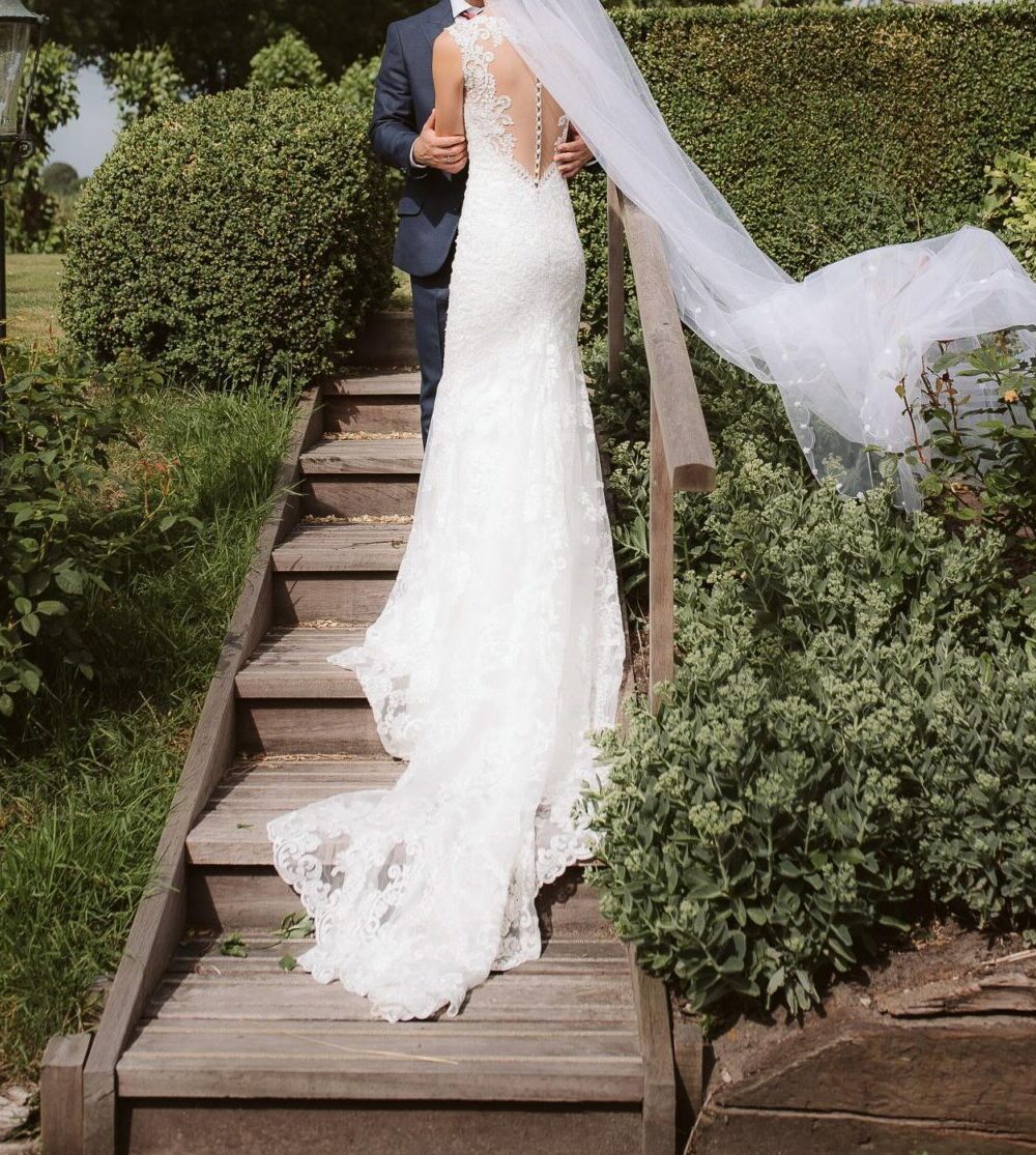 Eddy K mermaid wedding dress handmade in Italy