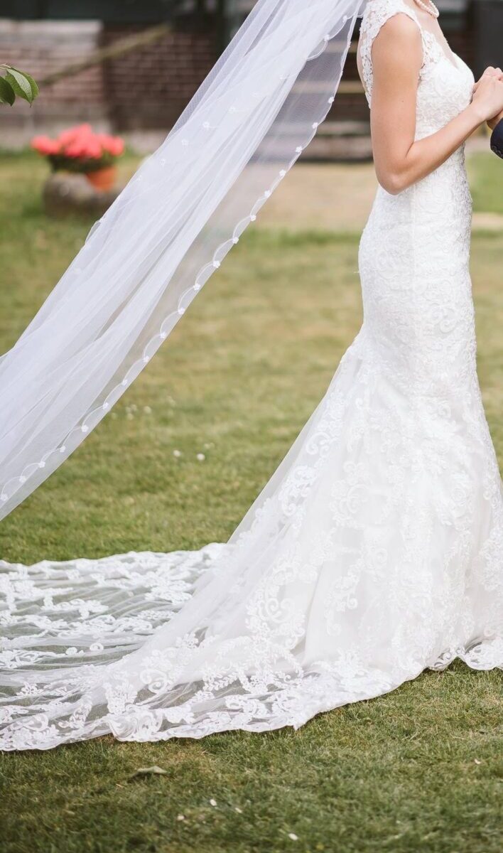 Eddy K mermaid wedding dress handmade in Italy