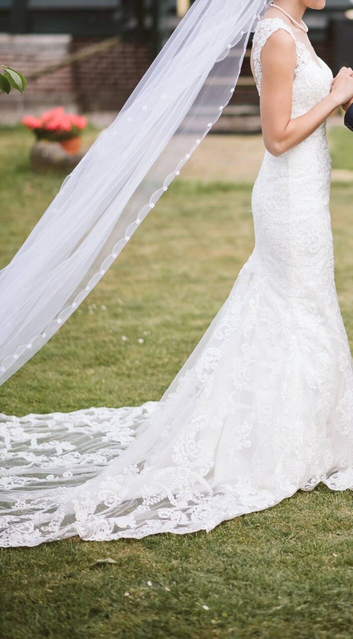 Eddy K mermaid wedding dress handmade in Italy