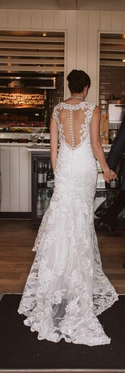 Eddy K mermaid wedding dress handmade in Italy