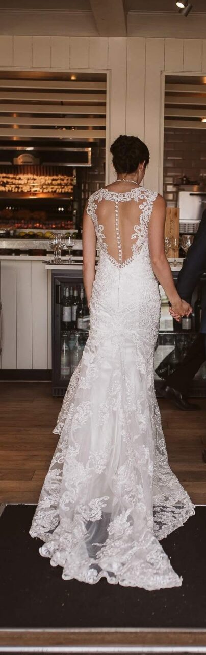 Eddy K mermaid wedding dress handmade in Italy