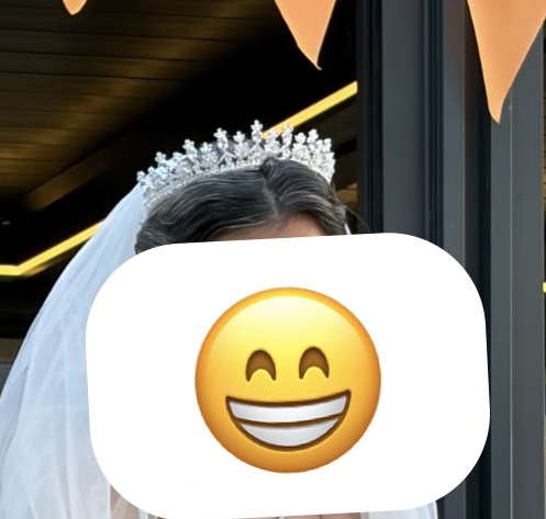 Ivoren sluier incl tiara