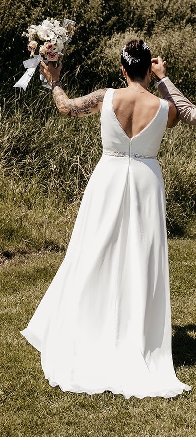 Klassieke elegante trouwjurk