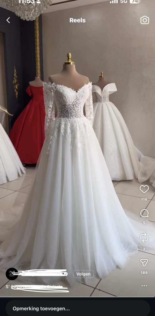 A-line offshoulder