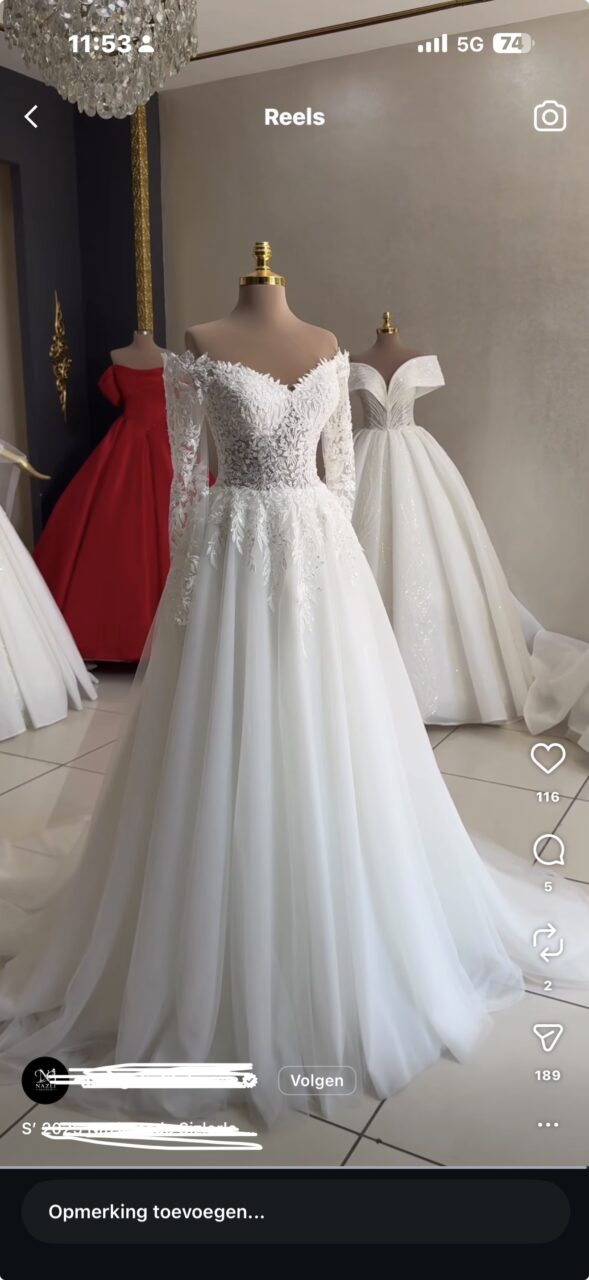 A-line offshoulder