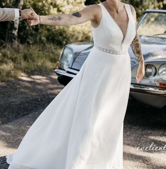 Klassieke elegante trouwjurk
